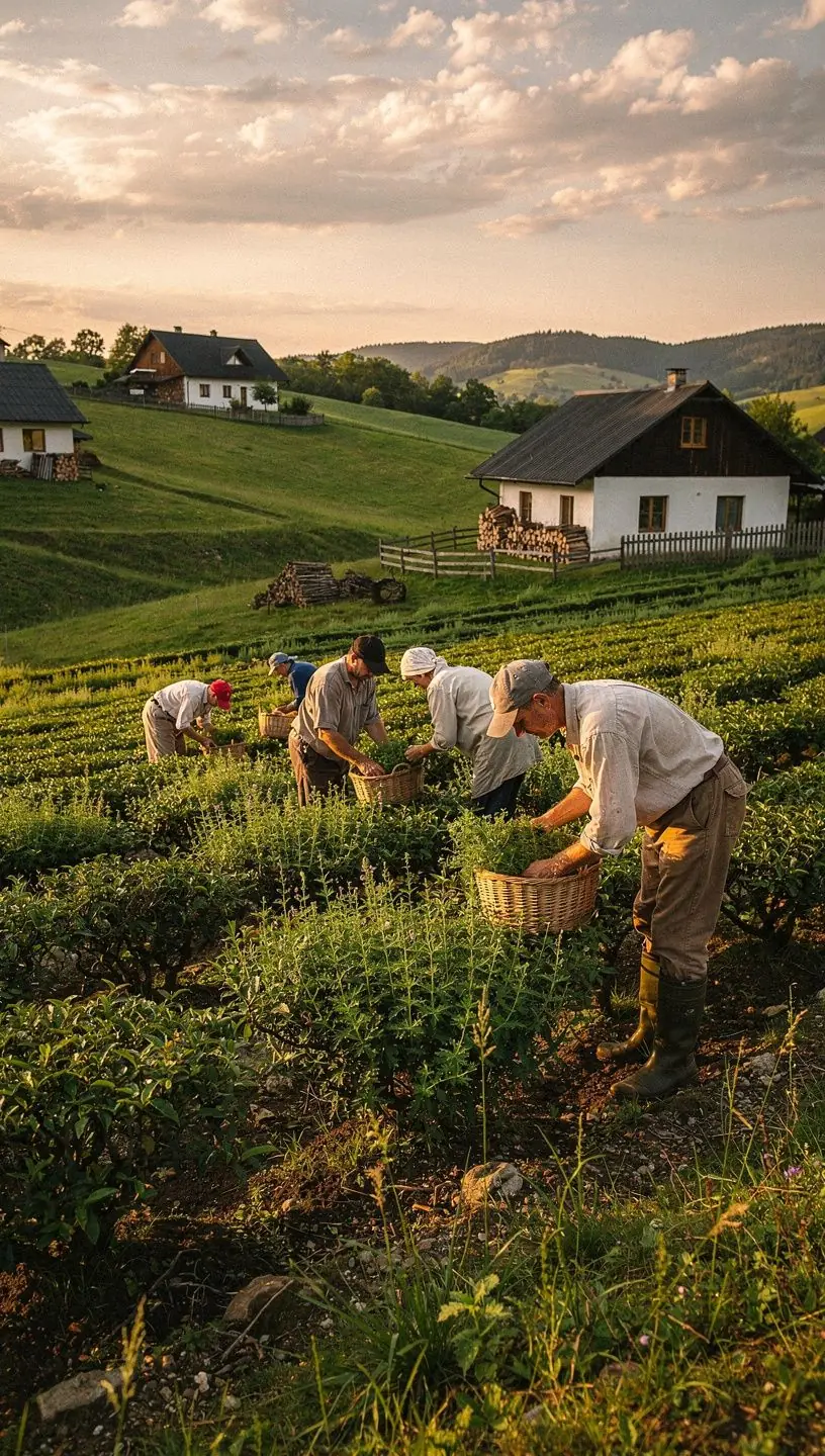 Zlatistý nálev bylinkového čaju v elegantnej sklenenej nádobe